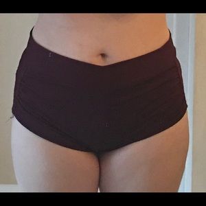 Maroon bathing suit bottoms